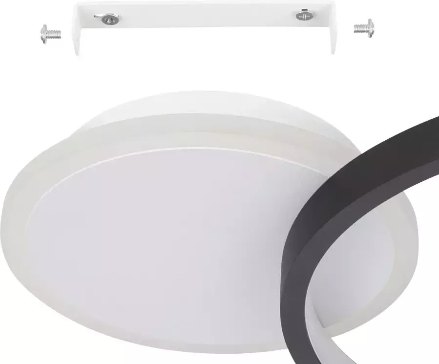 EGLO Gafares Plafondlamp LED 40 5 cm Zwart Wit Dimbaar - Foto 3