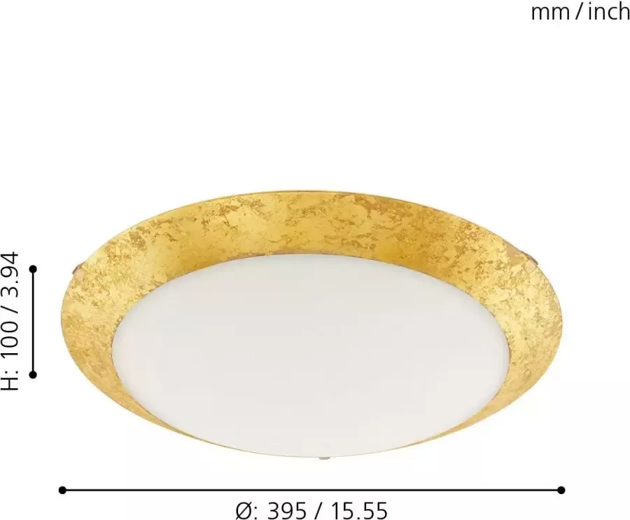 EGLO LED-DL Ø395 WEISS GOLD &apos;MONTENOVO&apos;