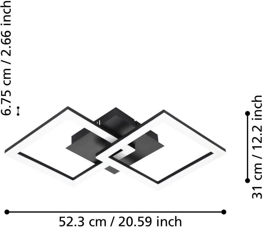 EGLO  connect.z Paranday-Z Smart Plafondlamp - 52 5 cm - Zwart Wit - Instelbaar wit licht - Dimbaar - Zigbee - Foto 7