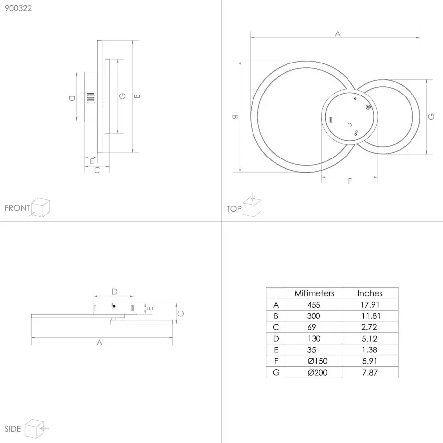 EGLO  connect.z Parrapos-Z Smart Plafondlamp - 44 5 cm - Zwart Wit - Instelbaar wit licht - Dimbaar - Zigbee - Foto 2