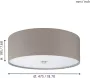 EGLO  Pasteri - Plafondlamp - 3 Lichts - ø475 mm. - Nikkel-Mat - Taupe - Thumbnail 2