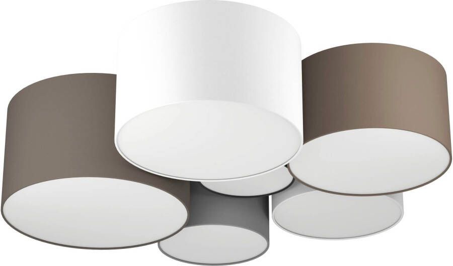 EGLO Plafondlamp PASTORE Textiel plafondlamp 6 fittingen E27 dimbaar stof slaapkamerlamp (1 stuk) - Foto 6