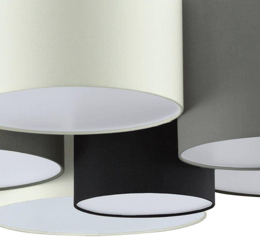 EGLO Plafondlamp PASTORE Textiel plafondlamp 6 fittingen E27 dimbaar stof slaapkamerlamp (1 stuk) - Foto 3