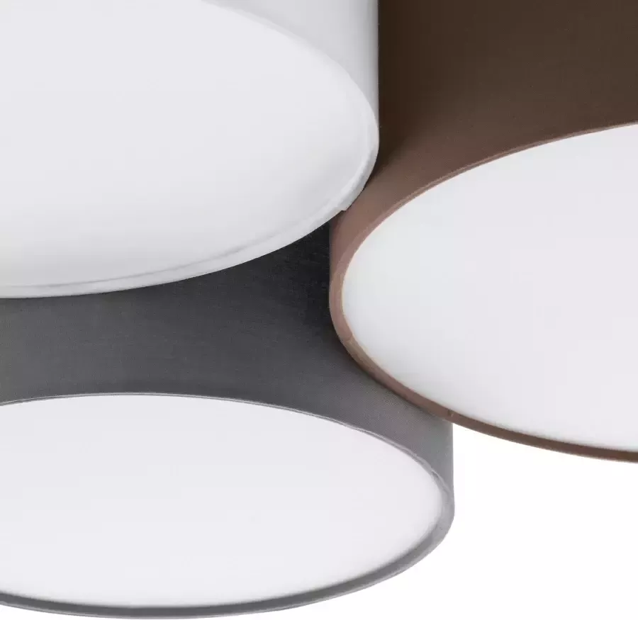 EGLO  Pastore Plafondlamp - E27 - 61 cm - Wit Antraciet Bruin Grijs