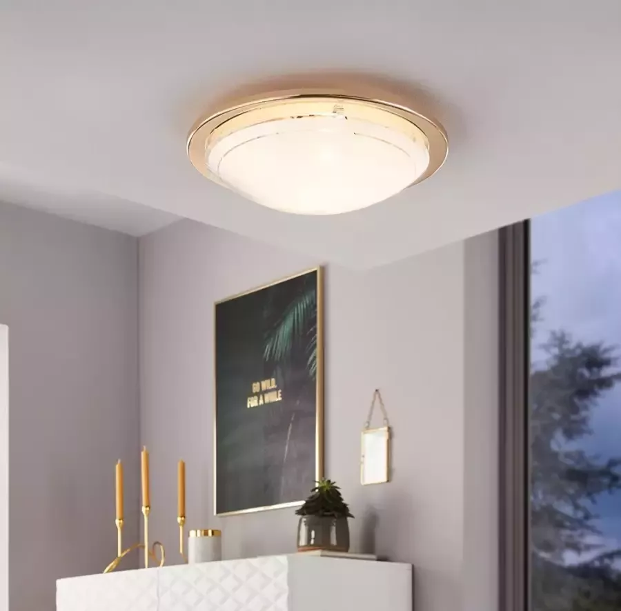 EGLO Plafondlamp Planeet 1 Woonkamerlamp hallamp eetkamer kantoor tijdloos 29x29x8 5cm (1 stuk) - Foto 2