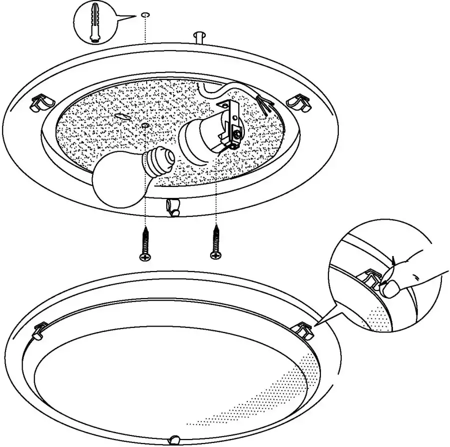 EGLO Plafondlamp Planeet 1 Woonkamerlamp hallamp eetkamer kantoor tijdloos 29x29x8 5cm (1 stuk)