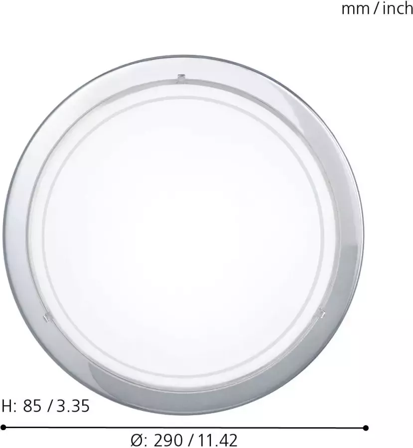 EGLO Plafondlamp Planeet 1 Woonkamerlamp hallamp eetkamer kantoor tijdloos 29x29x8 5cm (1 stuk) - Foto 7