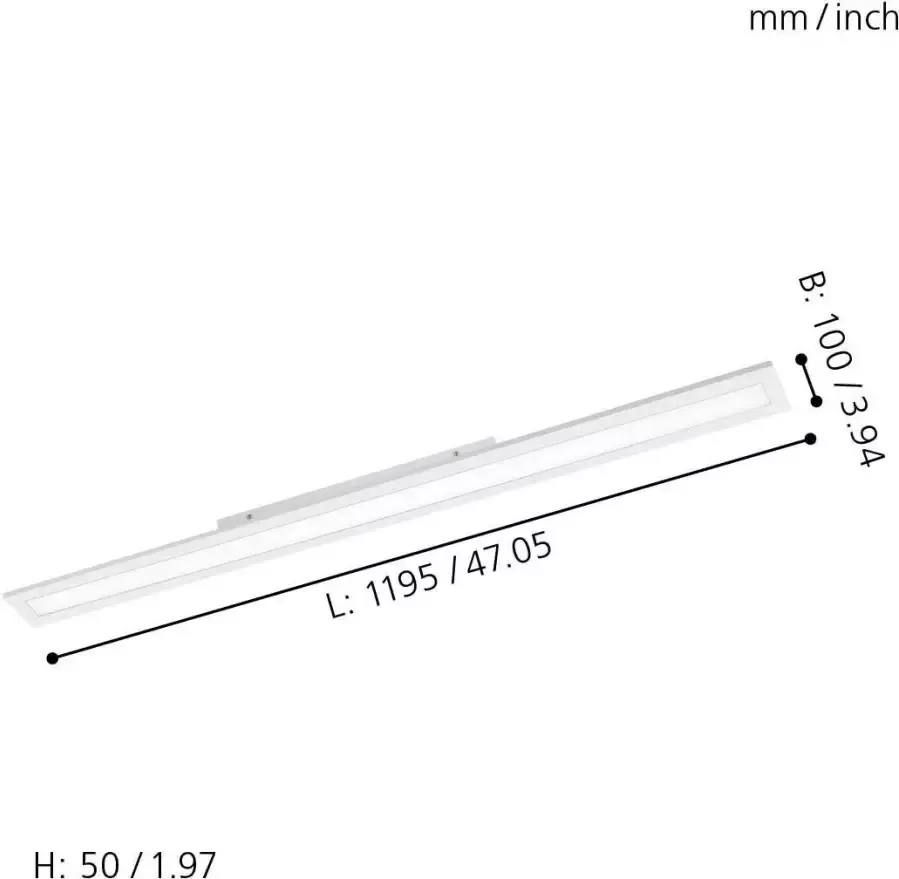 EGLO Plafondlamp SALOBRENA-C Smart Home lamp 119 5x10 cm dimbaar wittinten en kleuren instelbaar - Foto 2