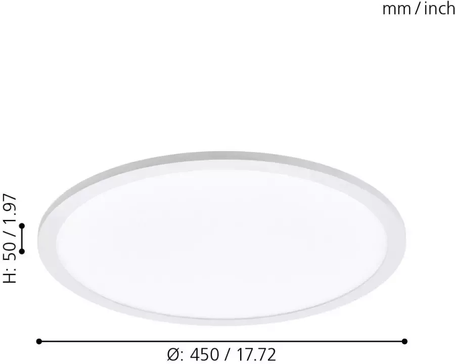 EGLO  Sarsina-A Plafondlamp - LED - Ø 45 cm - Wit - Dimbaar - Foto 2