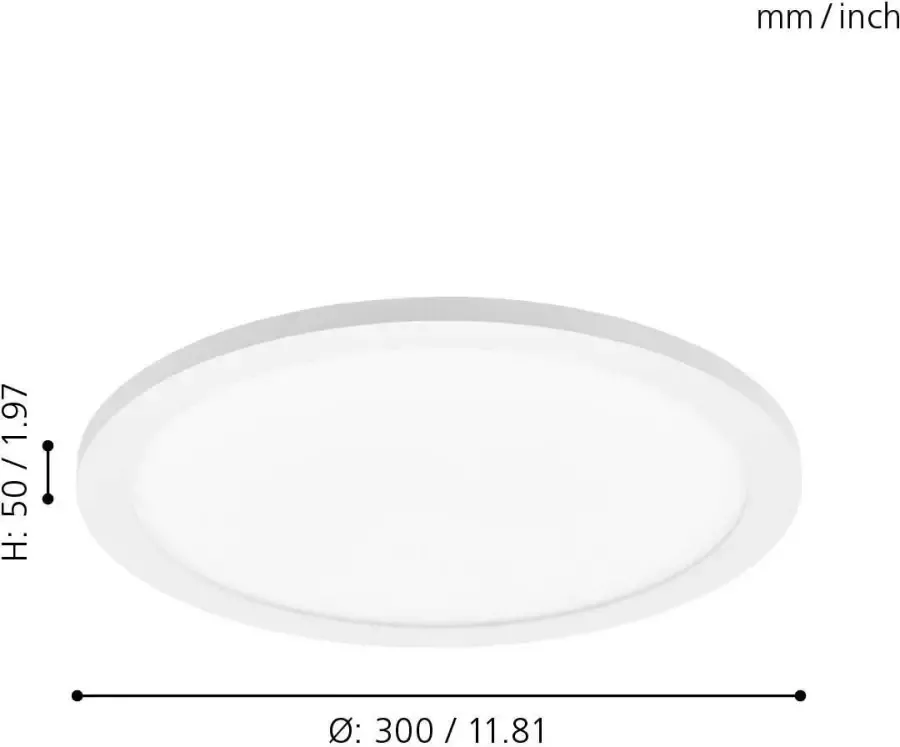 EGLO Plafondlamp SARSINA dimbaar diameter 30 cm (1 stuk) - Foto 3