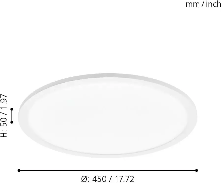 EGLO Plafondlamp SARSINA dimbaar diameter 45 cm (1 stuk) - Foto 3