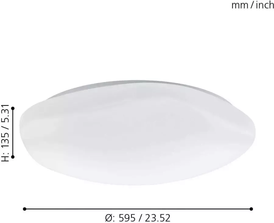 EGLO Totari-C Plafondlamp LED Ø 59 5 cm Wit Dimbaar - Foto 6