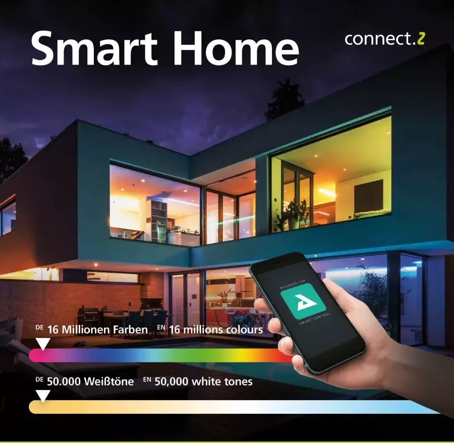 EGLO  connect.z Turcona-Z Smart Plafondlamp - Ø 45 cm - Wit - Instelbaar RGB & wit licht - Dimbaar - Zigbee - Foto 2