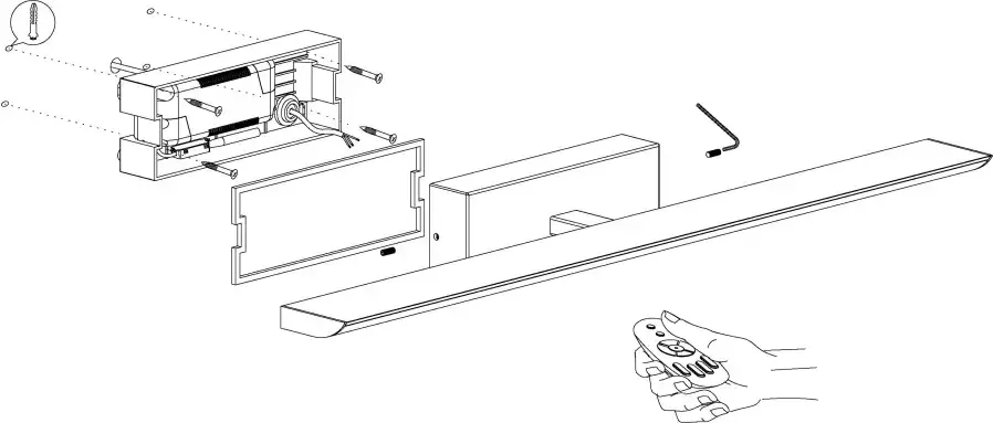 EGLO Spiegellamp TABIANO-C CONNECT bediening via app + afstandsbediening BLE CCT RGB (1 stuk) - Foto 6
