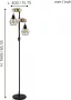 EGLO Staande lamp TOWNSHEND 5 zwart l40 x h166 5 x b25 cm excl. 2 x e27 (elk max. 60 w) retro - Thumbnail 4