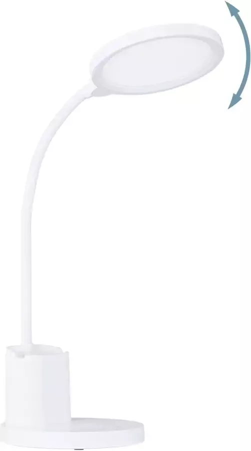 EGLO Brolini tafellamp bureaulamp draadloos inclusief LED TOUCH dimbaar Wit - Foto 4