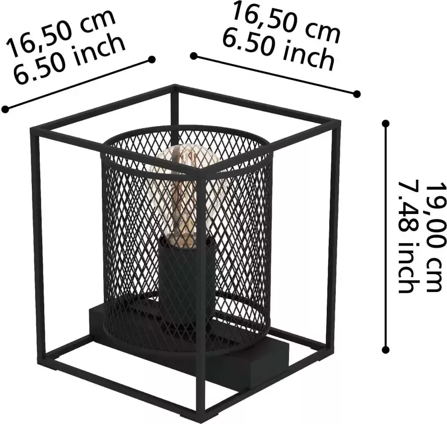 EGLO Catterick Tafellamp E27 16 5 cm Zwart - Foto 2