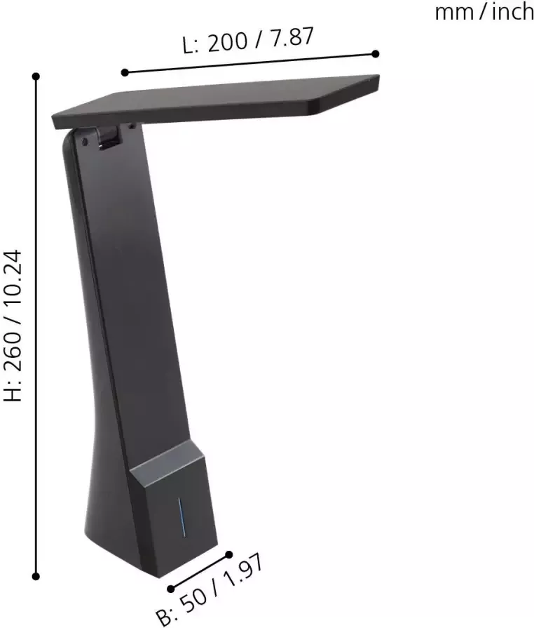 EGLO La Seca Tafellamp LED 20 cm Zwart - Foto 3