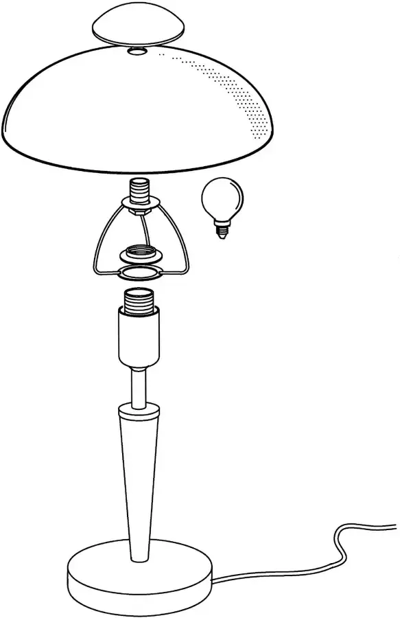 EGLO Solo 1 Tafellamp E14 35 cm Geelkoper Wit Dimbaar - Foto 5