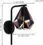 EGLO CARLTON 4 Wandlamp E27 16 cm Zwart;Koper - Thumbnail 3