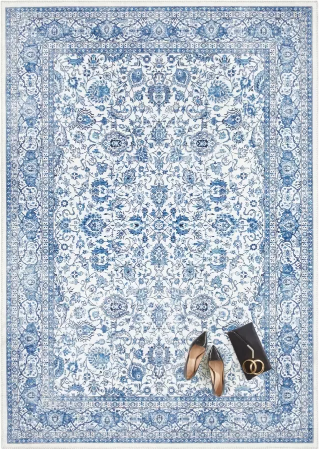 Elle Decoration Oosters vloerkleed Maschad saffierblauw 80x200 cm - Foto 3