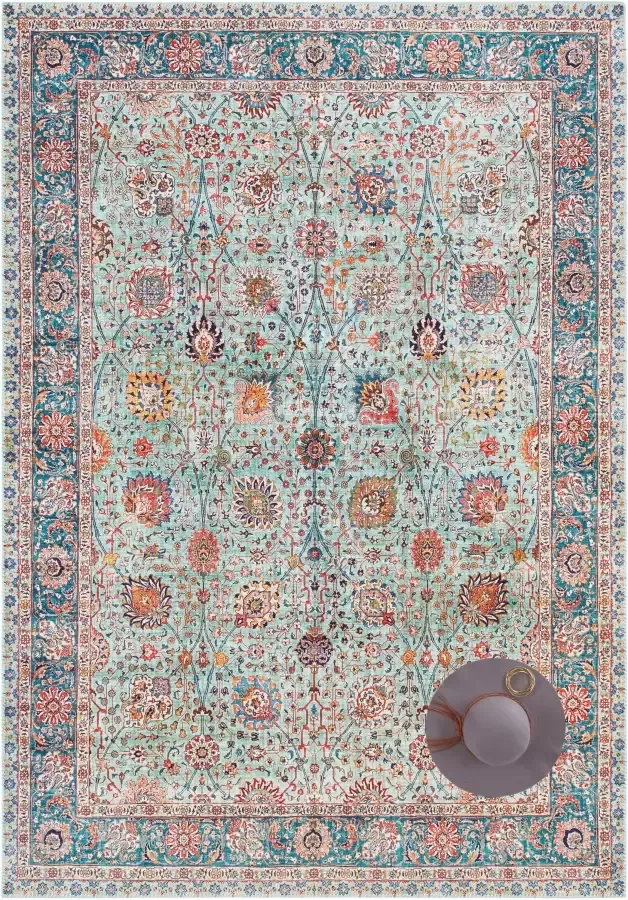 Elle Decoration Oosters vloerkleed Mahal jade 120x160 cm - Foto 4