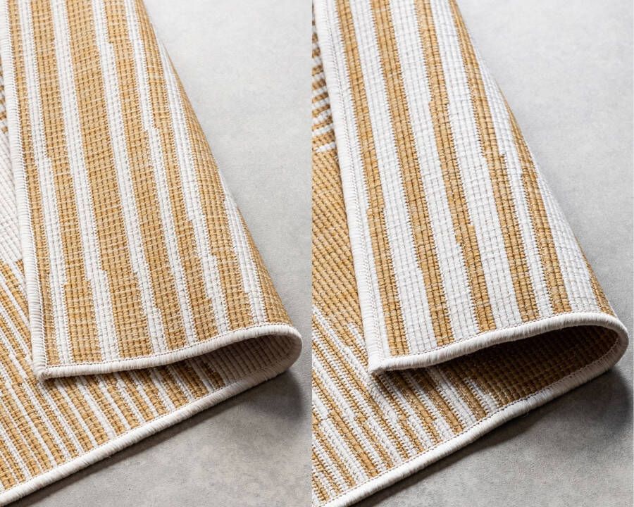 ELLE DECORATION Vloerkleed Rhombus In- en Outdoor Vlakweefsel binnen- en buitengebruik modern omkeerbaar tapijt balkon woonkamer - Foto 2