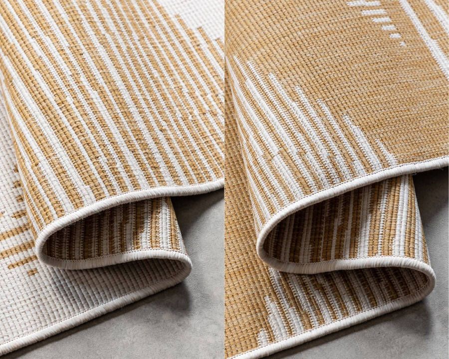 ELLE DECORATION Vloerkleed Rhombus In- en Outdoor Vlakweefsel binnen- en buitengebruik modern omkeerbaar tapijt balkon woonkamer - Foto 3