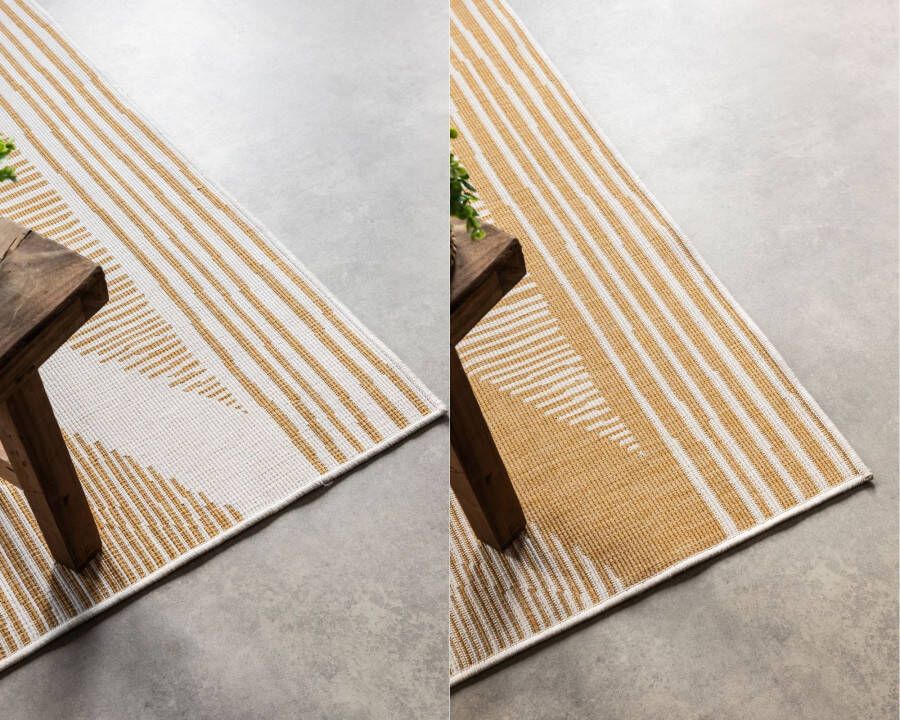 ELLE DECORATION Vloerkleed Rhombus In- en Outdoor Vlakweefsel binnen- en buitengebruik modern omkeerbaar tapijt balkon woonkamer - Foto 5