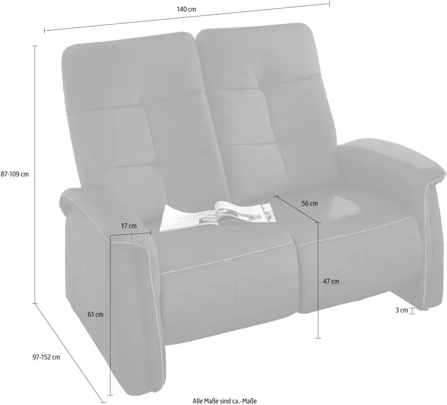Exxpo sofa fashion 2-zitsbank Tivoli bioscoopbank comfortabel en handig door de relaxfunctie