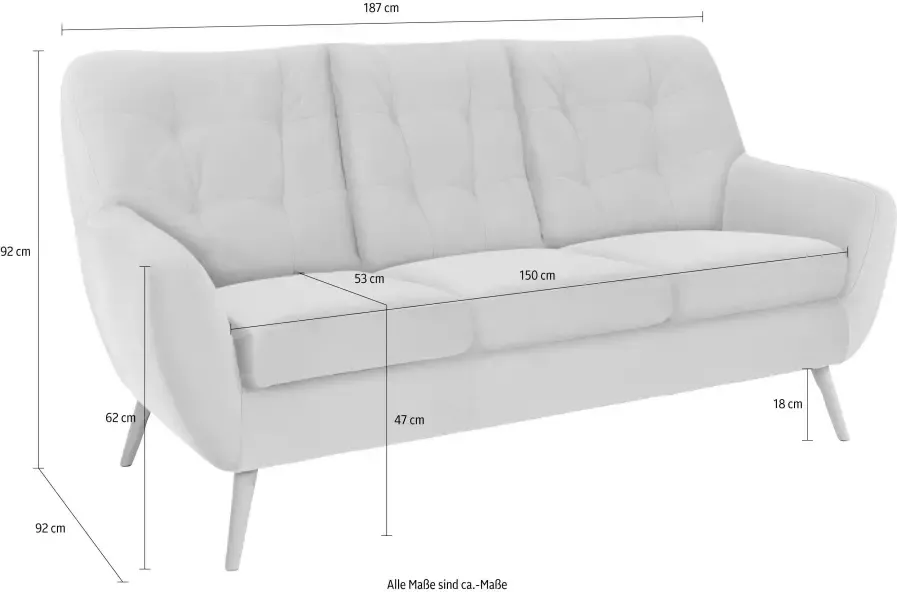 Exxpo sofa fashion 3-zitsbank Scandi