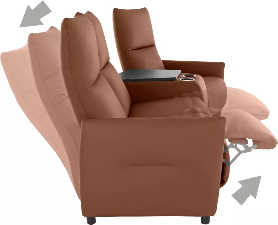 Exxpo sofa fashion 3-zitsbank Inclusief relaxfunctie en vak