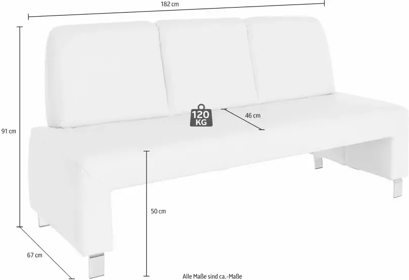 Exxpo sofa fashion Bank Intenso hoge bodemvrijheid vrij in de ruimte te plaatsen hoog zitcomfort - Foto 2