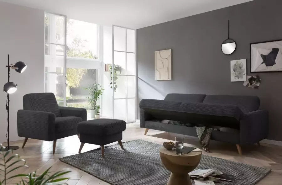 Exxpo sofa fashion 3-zitsbank Samso Inclusief bedfunctie en bedkist - Foto 3