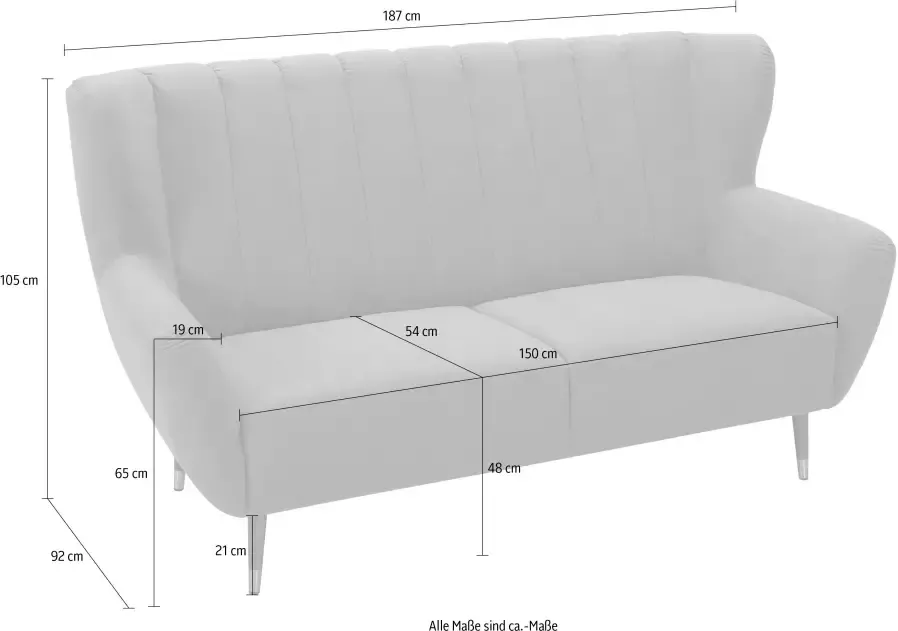 Exxpo sofa fashion 3-zitsbank POLLY - Foto 1