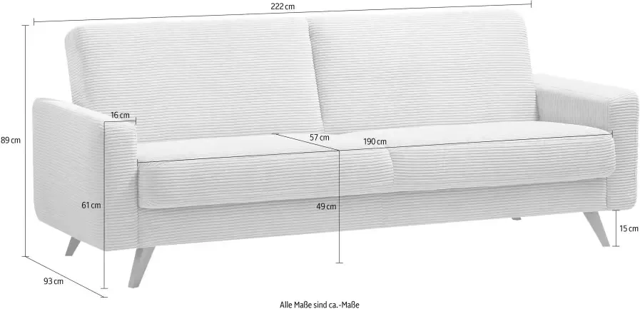 Exxpo sofa fashion 3-zitsbank Samso elegant en comfortabel actuele cord bekleding kantelbank - Foto 5