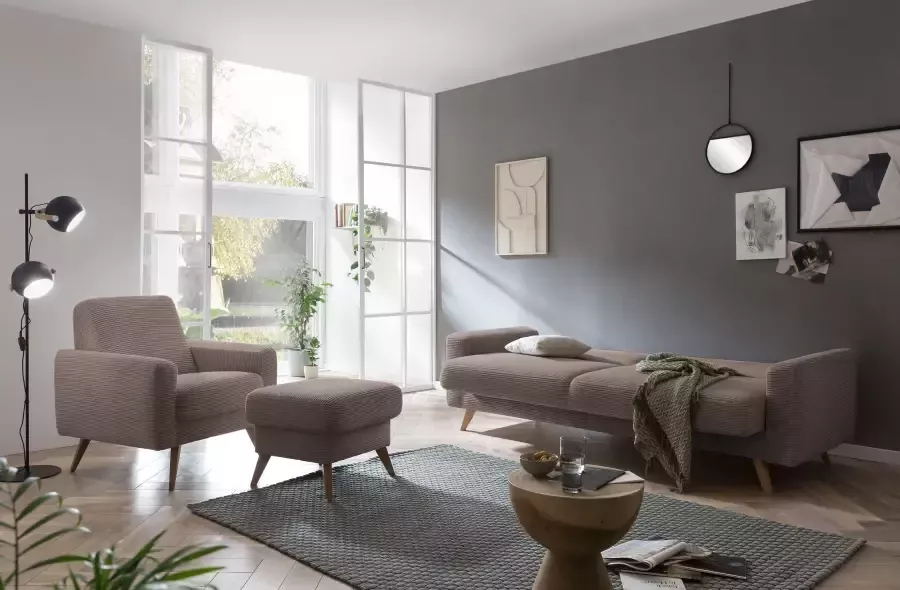 Exxpo sofa fashion 3-zitsbank Samso elegant en comfortabel actuele cord bekleding kantelbank - Foto 4