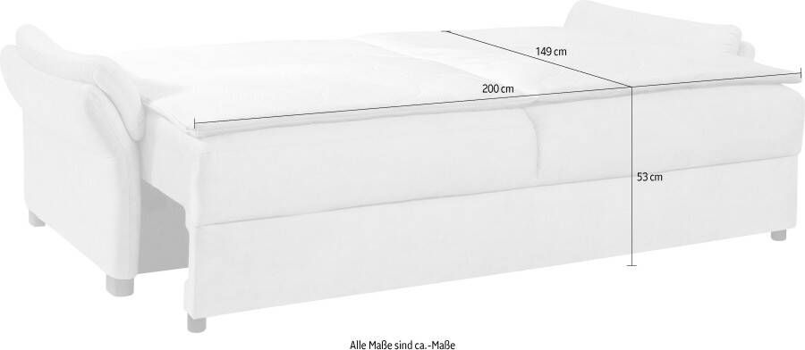 Exxpo sofa fashion 3-zitsbank incl. boxspring binnenvering slaapbank functie en bedbox - Foto 6