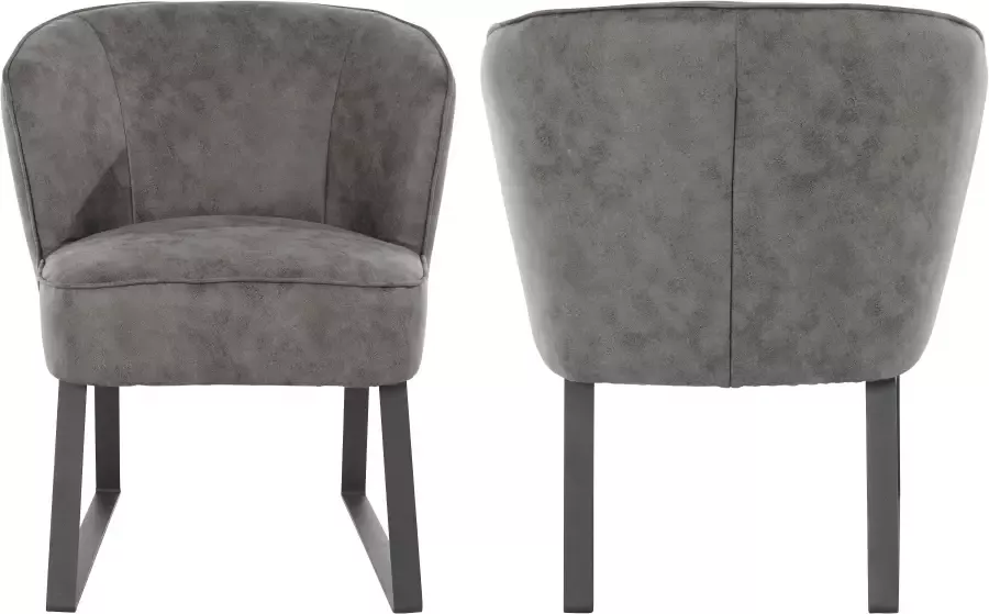 Exxpo sofa fashion Fauteuil Americano loungestoel met bies en metalen poten verschillende typen bekleding 1 stuk - Foto 8