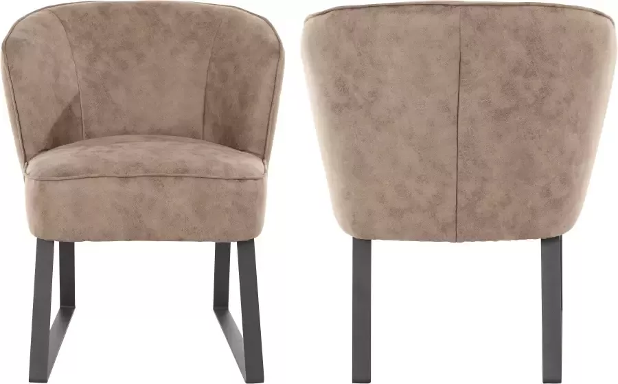 Exxpo sofa fashion Fauteuil Americano loungestoel met bies en metalen poten verschillende typen bekleding 1 stuk - Foto 9