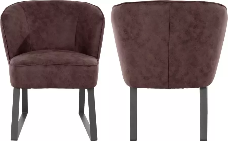 Exxpo sofa fashion Fauteuil Americano loungestoel met bies en metalen poten verschillende typen bekleding 1 stuk - Foto 8