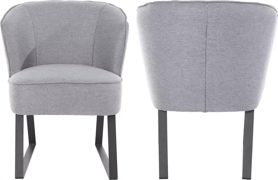 Exxpo sofa fashion Fauteuil Americano loungestoel met bies en metalen poten verschillende typen bekleding 1 stuk - Foto 7