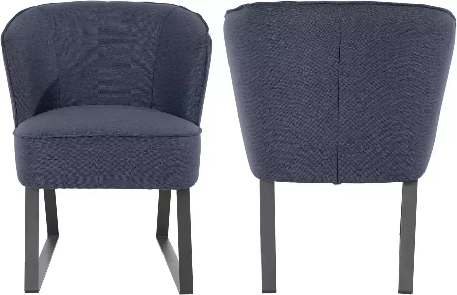 Exxpo sofa fashion Fauteuil Americano loungestoel met bies en metalen poten verschillende typen bekleding 1 stuk - Foto 7