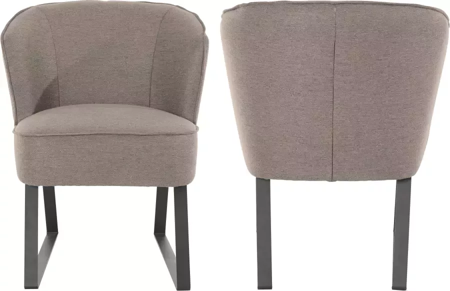 Exxpo sofa fashion Fauteuil Americano loungestoel met bies en metalen poten verschillende typen bekleding 1 stuk - Foto 7