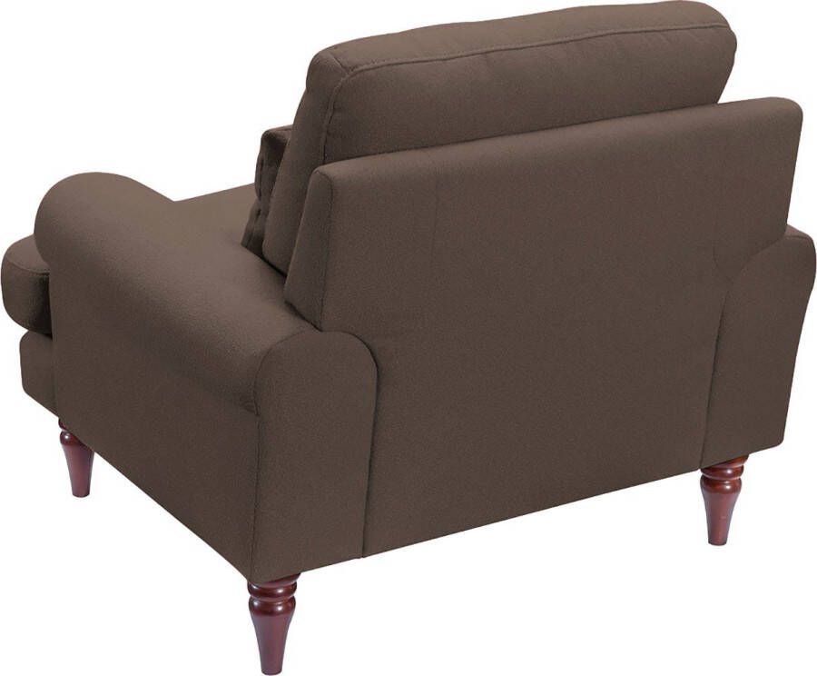 Exxpo sofa fashion Fauteuil Kioto Loungesessel met stijlvolle houten poten inclusief sierkussen - Foto 4