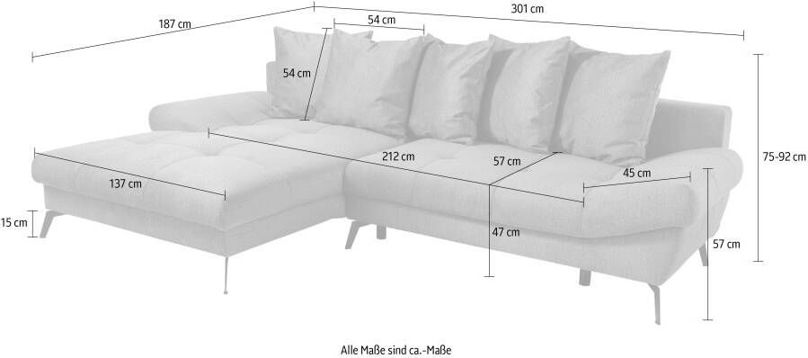 Exxpo sofa fashion Hoekbank inclusief slaapbank functie bedbox en rugkussens - Foto 7