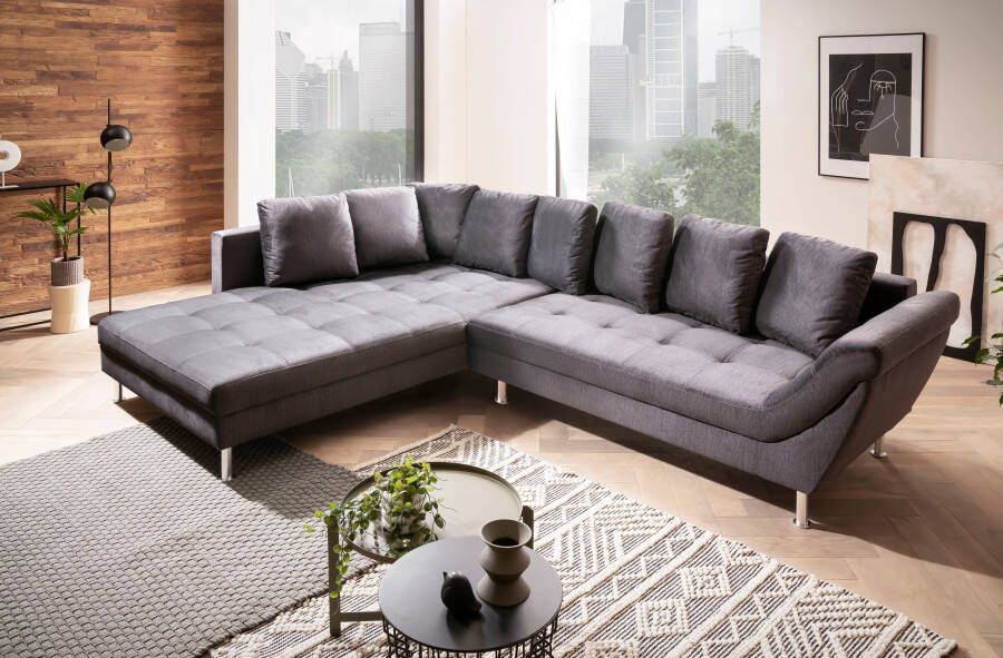 Exxpo sofa fashion Hoekbank Laconi L-Form Hoogwaardige afwerking inclusief rugkussens - Foto 2