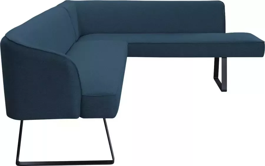 Exxpo sofa fashion Hoekbank Americano met opstaande naad en metalen poten bekleding in verschillende kwaliteiten