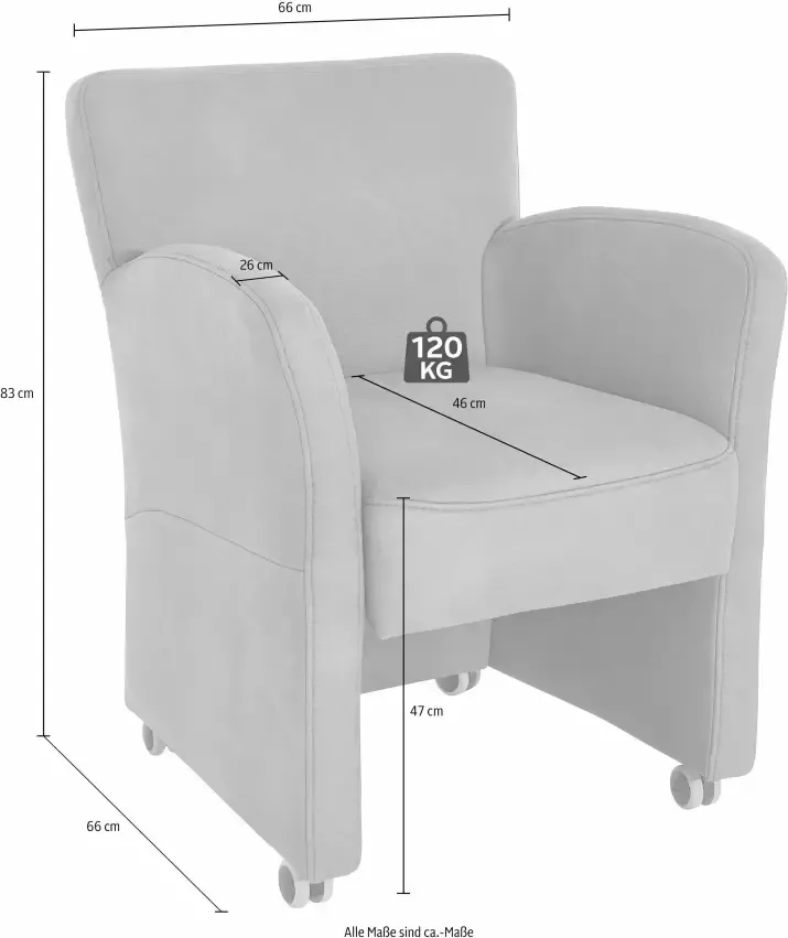 Exxpo sofa fashion Fauteuil Intenso hoge bodemvrijheid vrij in de ruimte te plaatsen hoog zitcomfort