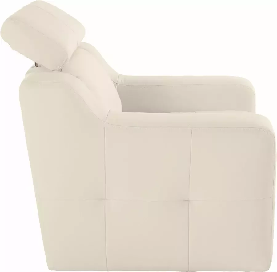 Exxpo sofa fashion Fauteuil Lotos loungestoel met verstelbare hoofdsteun resp. rugleuning (set)